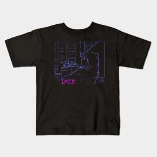 Lain bear suit Sketch - cyber Kids T-Shirt